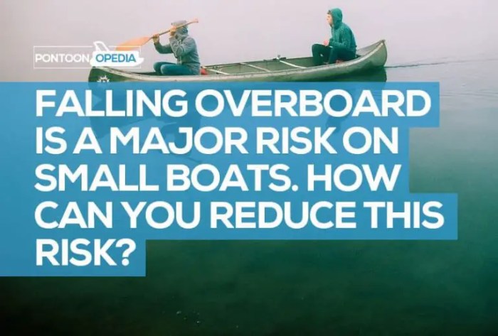 Falling overboard is a major risk on small boats