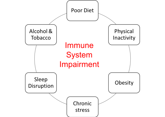 Irritability cognitive impairment and impaired immune system